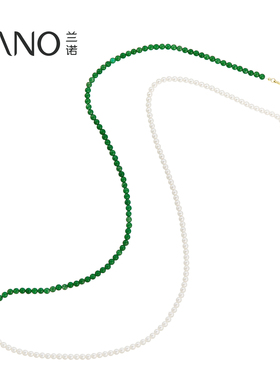 兰诺玛瑙珍珠叠戴项链女款