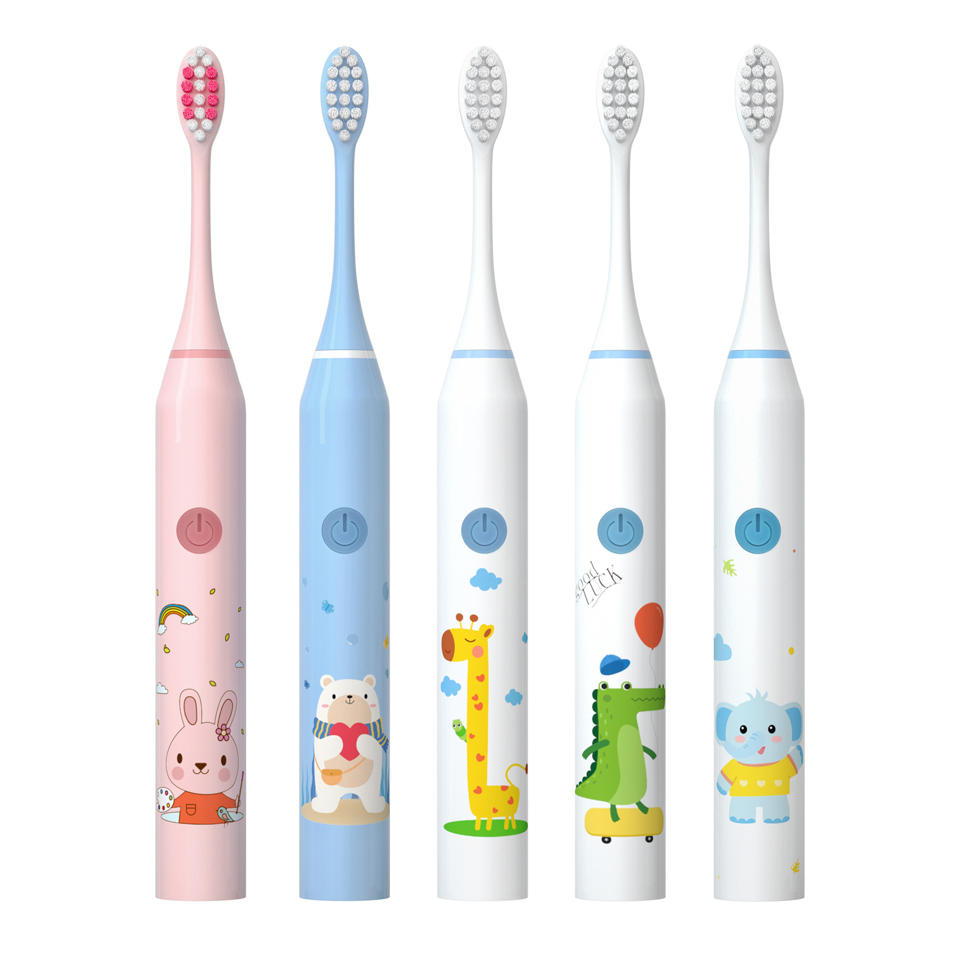 儿童电动牙刷可爱卡通软毛电动牙刷智能定时声波电动牙刷礼品-图3