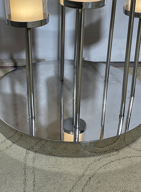 新款婚庆道具电镀银不规则高度发光桌花