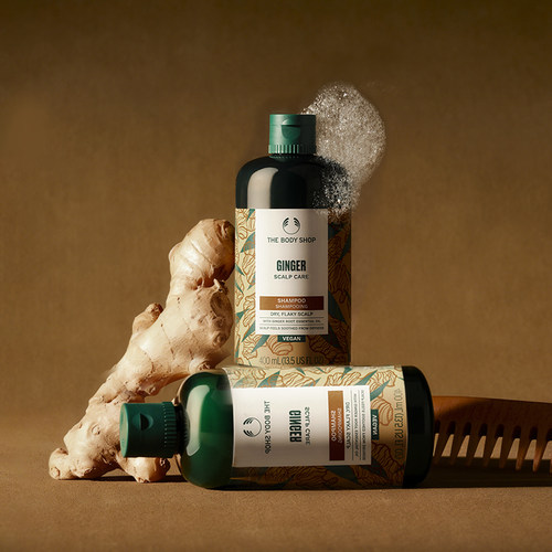 【官方正品】TheBodyShop美体小铺 生姜洗发水400ml2瓶装蓬松强韧 - 图2
