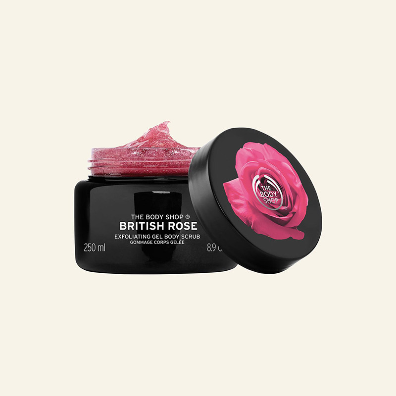 the body shop英伦玫瑰身体磨砂膏 TheBodyShop海外身体磨砂