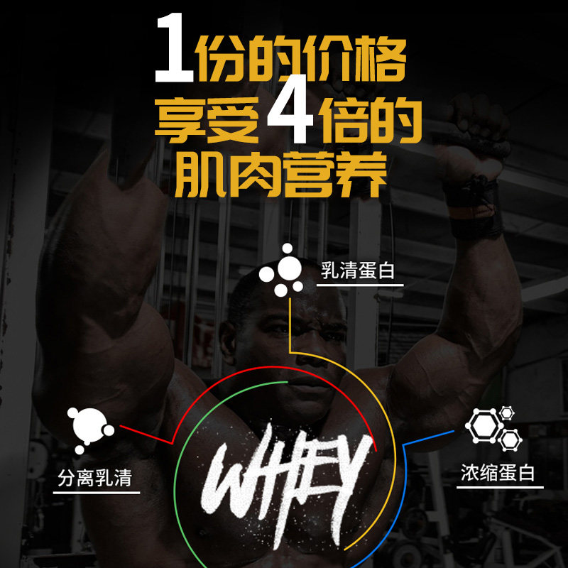 mutant铁血魔兽双拼乳清蛋白质粉 whey健身增肌粉健肌粉增重粉-图1