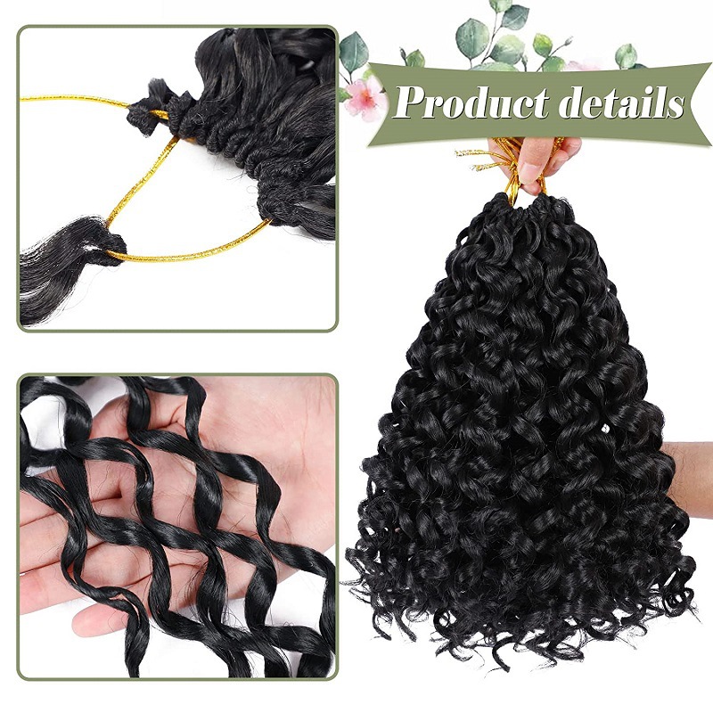 拉美卷假发假发脏辫GoGo Curl Crochet hair化纤水波纹钩针发 - 图0