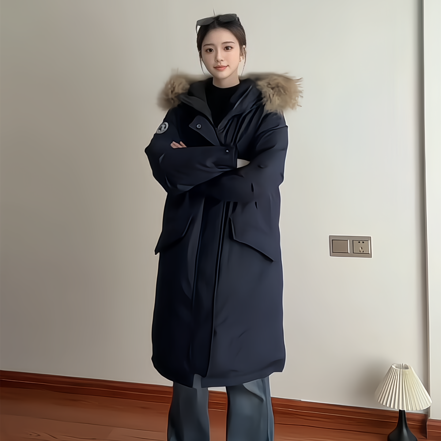 韩系学院风工装派克大毛领羽绒棉袄女冬2025年巨好看超火棉服外套,淘宝优惠券,粉丝福利购,淘宝优惠卷