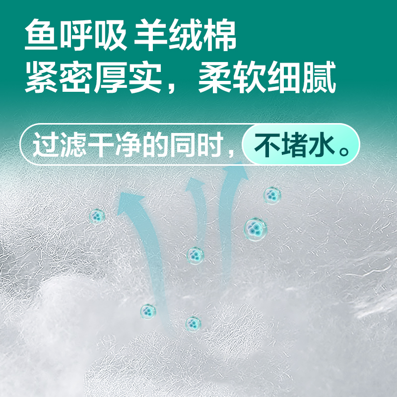 鱼缸过滤棉加厚高密度羊绒棉养鱼底过滤器专用海绵滤材魔毯生化棉-图1