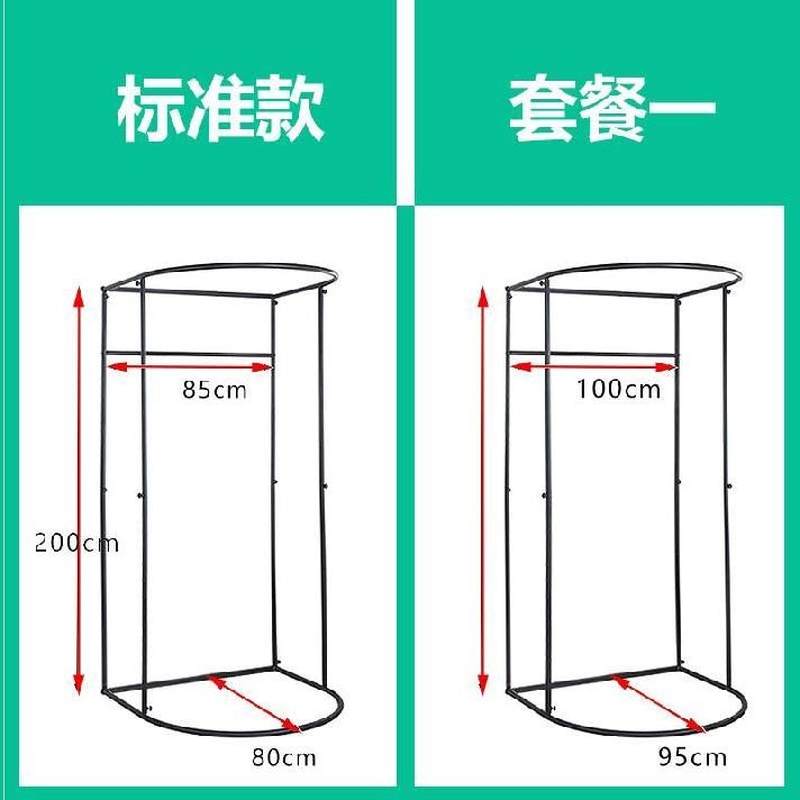 新款布艺壁挂黑色舞蹈室换装落地便捷不透遮光围挡加高简易试衣间 - 图2