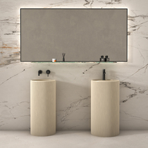 Japan-style SILENT WIND MILK CURRY COLUMNS BASIN INTEGRATED WASH BASIN WASHBASIN FLOOR TYPE COLUMN BASIN ART POST BASIN