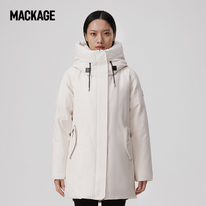 摩登专致系列-MACKAGE女士 KINSLEE中长派克大衣保暖羽绒服外套 - 图0