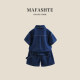 ຊຸດ denim summer ເດັກຊາຍ 2026 ແບບໃຫມ່