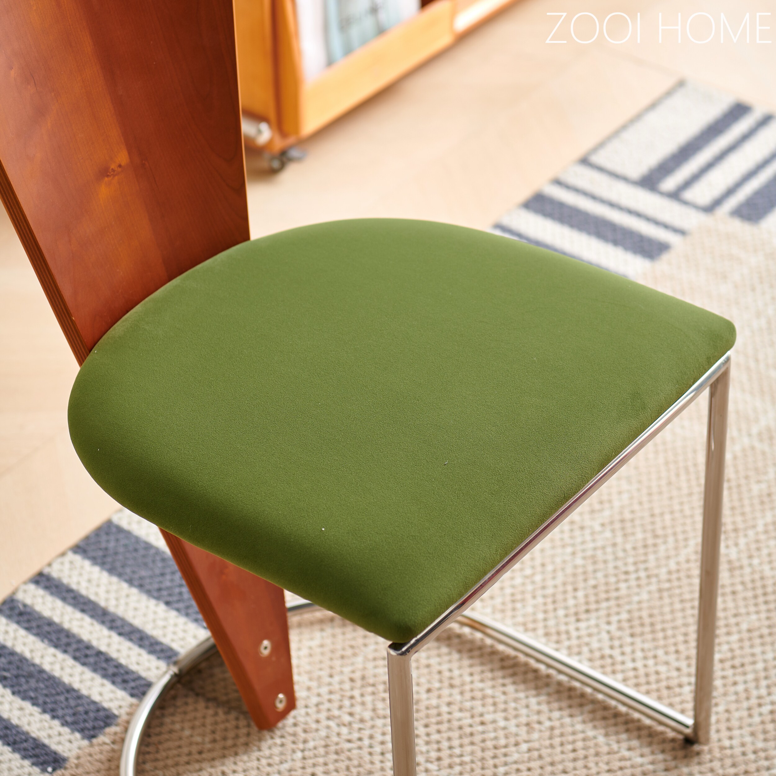 中古复古实木餐椅家用高靠背餐桌椅咖啡厅创意金属复古设计师椅子