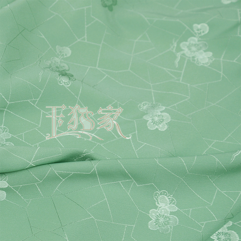 冰裂梅花复原纹样定制仿真丝提花绸明制袄裙提汉服布面料玉猫小阁,淘宝优惠券,粉丝福利购,淘宝优惠卷