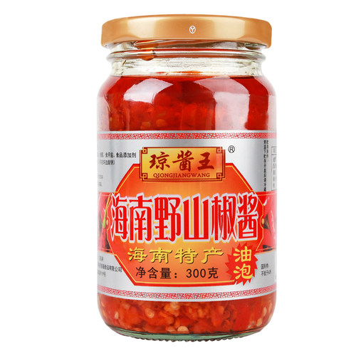 琼酱王野山椒辣椒酱 油泡特辣蒜蓉香辣小米剁椒下饭酱海南特产 - 图0