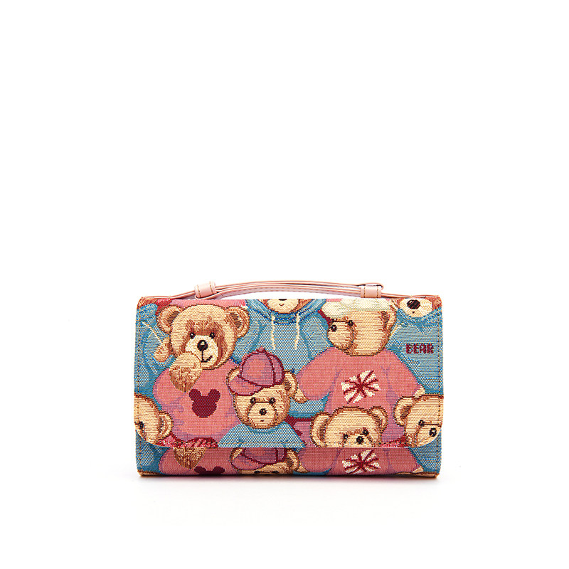 小熊依恋单肩女时尚百搭长款斜挎包 pjev女士包袋