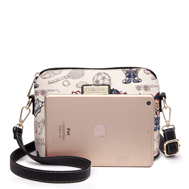 小熊依恋2019新款韩版可爱斜挎包 pjev女士包袋