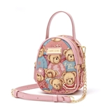 Сумка на одно плечо, вместительный и большой ремешок для сумки, маленькая ткань, с медвежатами, 2023