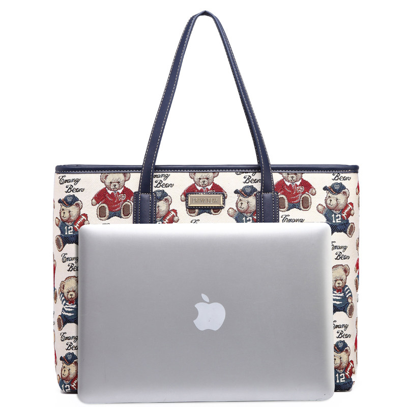 小熊依恋简约2020款女大容量单肩包 pjev女士包袋