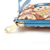 Маленькая сумка клатч, модный кошелек, цепочка с молнией, с медвежатами, коллекция 2023