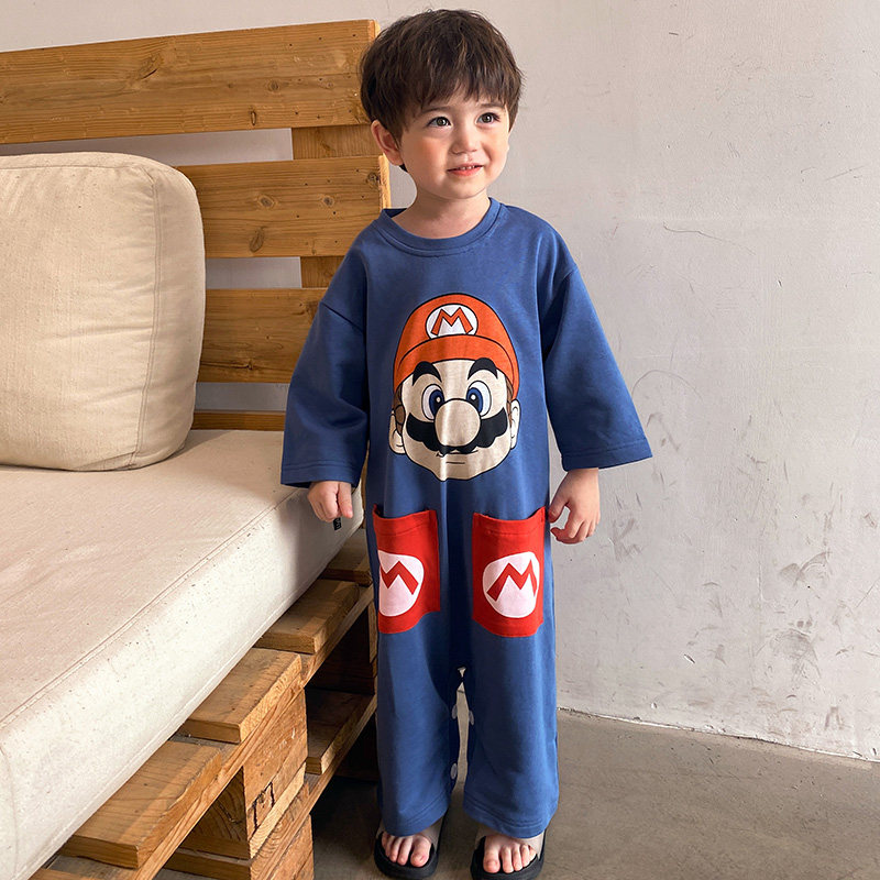 宝宝衣服男孩连体衣长袖中大童睡衣 冉影睡衣/家居服套装