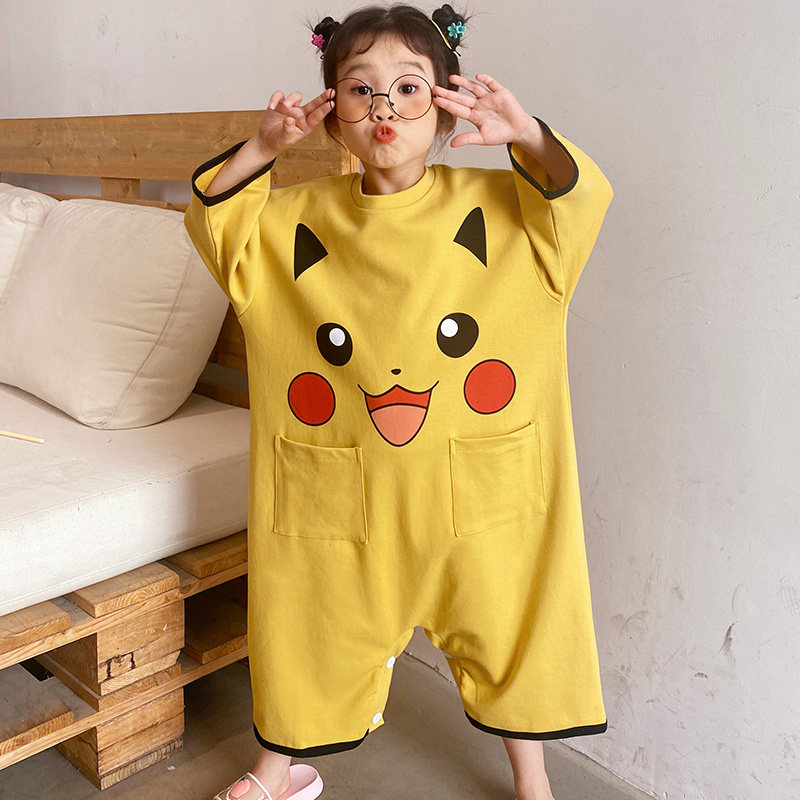 春秋女童连体长袖纯棉儿童8 6睡衣 冉影睡衣/家居服套装