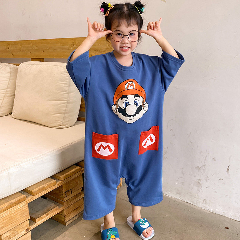 皮卡丘儿童超萌连体女孩纯棉睡衣 冉影睡衣/家居服套装