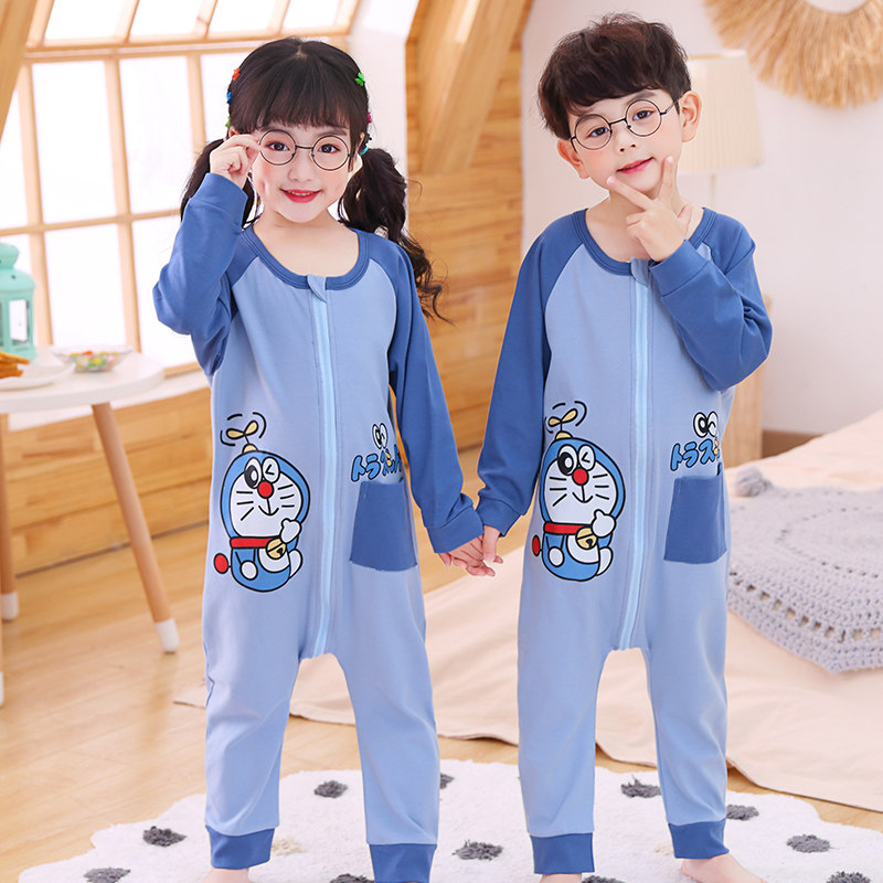 连体3春秋4男童5纯棉连体衣睡衣 冉影睡衣/家居服套装