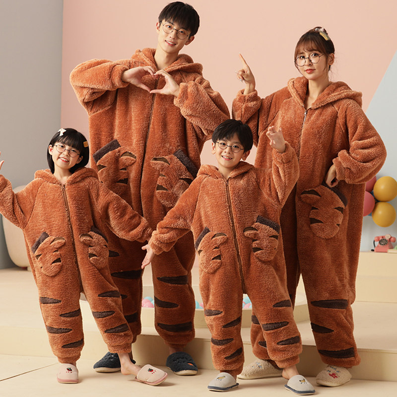 连体儿童珊瑚绒加厚冬款可爱睡衣 冉影睡衣/家居服套装