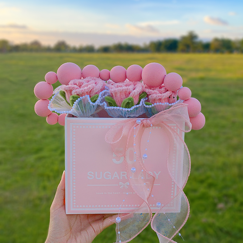 扭扭棒抱抱桶花束成品diy材料送闺蜜浪漫送女友七夕情人节礼物 - 图0