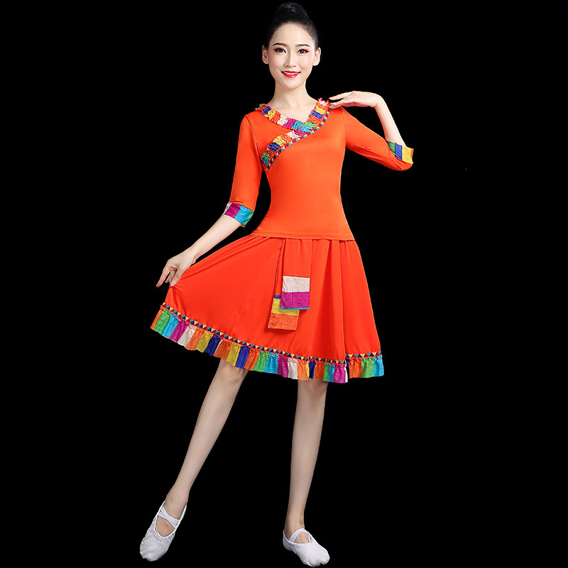 广场舞新款套装裙中老年演出服 风淑缦民族服装/舞台装