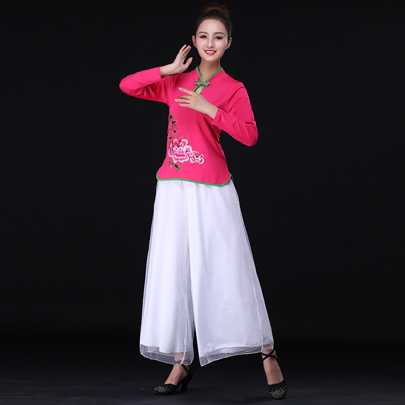 广场舞女2020新款套装中老年演出服 风淑缦民族服装/舞台装