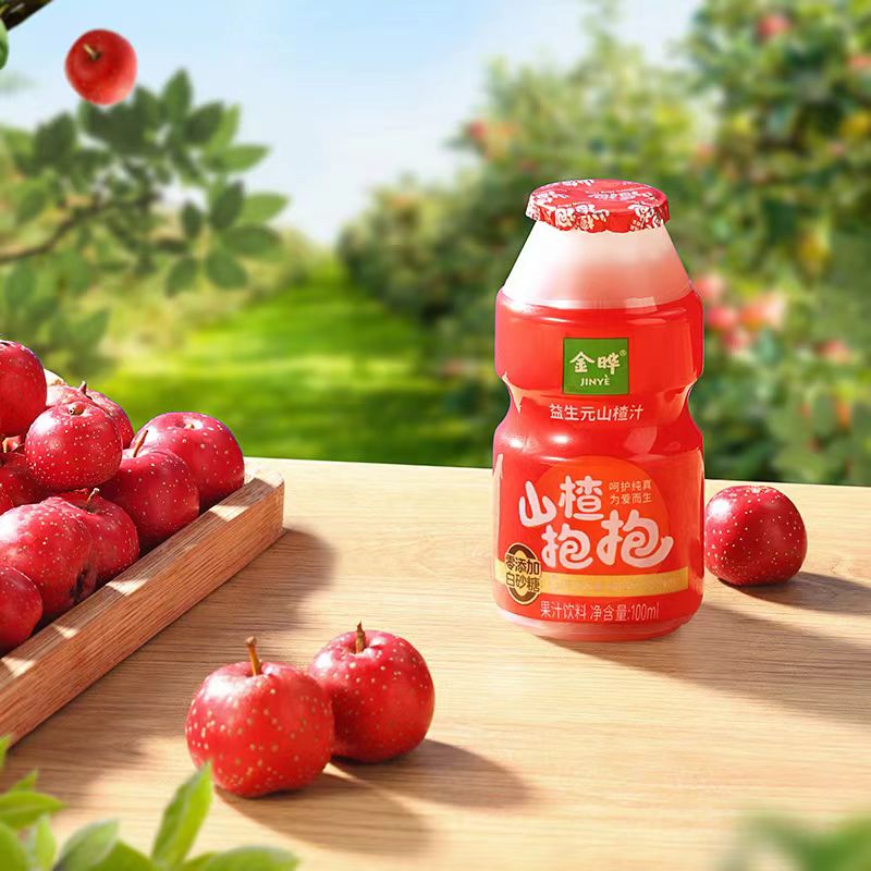 金晔山楂抱抱益生元山楂汁饮料礼盒装100ml*20瓶儿童果汁饮品