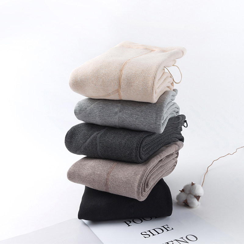 孕妇加绒加厚螺纹外穿托腹打底裤 微米熊孕妇打底裤