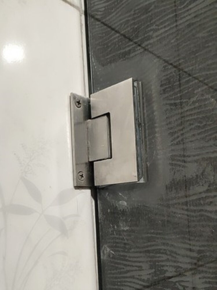 铰链玻璃门合页实心90度荷叶无框玻璃门无框玻璃门夹淋浴房活页