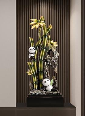 新中式节节高升招财富贵竹子摆件客厅旺宅电视柜装饰办公室装饰品