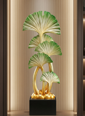 现代简约银杏叶大摆件