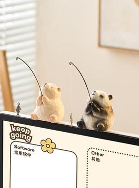 桌面摆件装饰品树脂公仔创意手办礼物车载宠物迷你食玩可爱治愈家