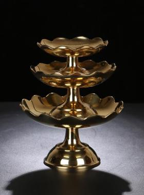 铜烛台底座酥油灯蜡烛台供佛灯长明灯佛前供灯礼佛灯托灯架托盘