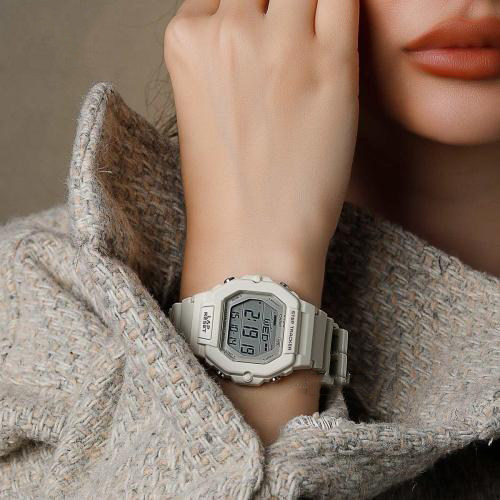 卡西欧手表女CASIO运动学生防水小方块电子表LWS-2200海外直邮 - 图3