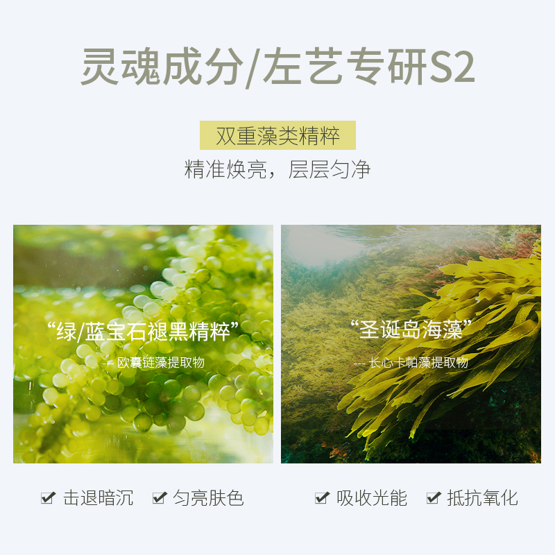 左艺双藻氨基酸洗面奶女士专用控油皮深层清洁收缩毛孔痘印洁面乳 - 图1