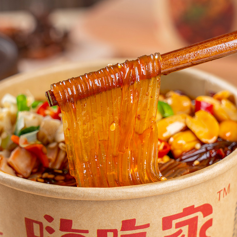 嗨吃家经典版酸辣粉136g*6桶装方便面速食夜宵麻辣味即食粉丝,淘宝优惠券,粉丝福利购,淘宝优惠卷