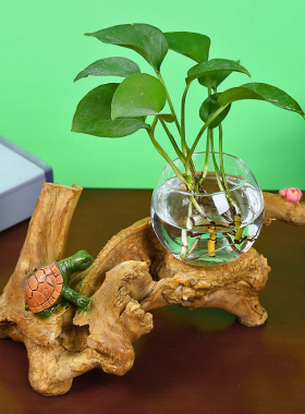 中国风花瓶摆件客厅插花干花装饰玻璃透明器皿餐桌电视柜家居饰品