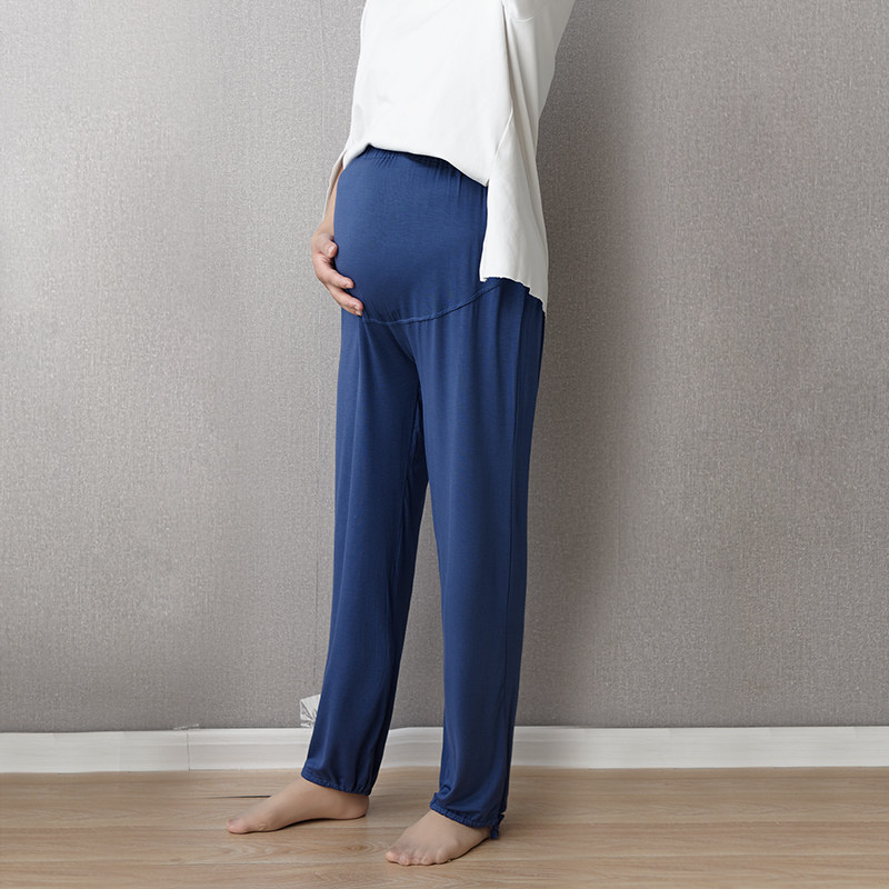 孕妇裤薄款莫代尔孕期高腰宽松睡裤 恬诺琳孕妇打底裤
