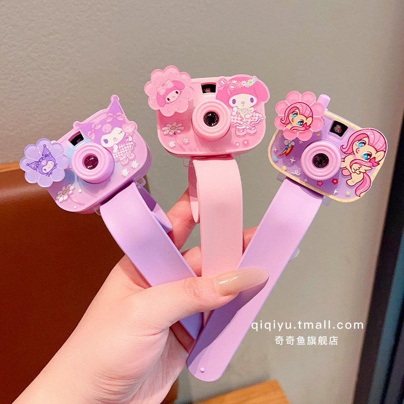 儿童啪啪圈手表投影仿真相机卡通小女孩玩具创意女童童趣发光手环,淘宝优惠券,粉丝福利购,淘宝优惠卷