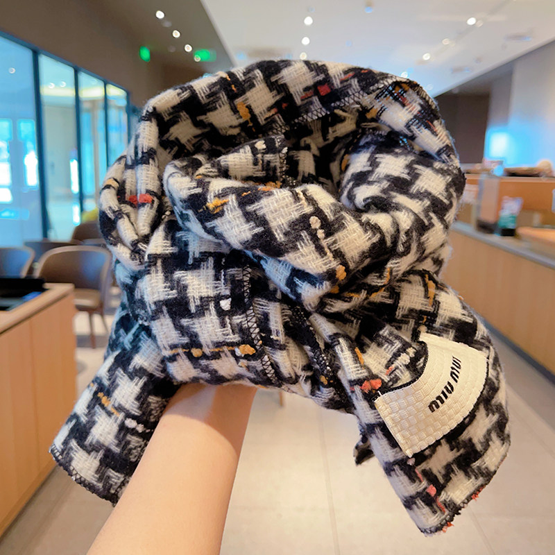 儿童围巾2025新款女童保暖宝宝复古秋冬千鸟格毛线男女孩围脖冬季,淘宝优惠券,粉丝福利购,淘宝优惠卷