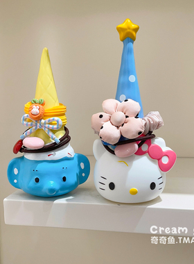 小新可爱小猫发圈收纳神器洗漱台