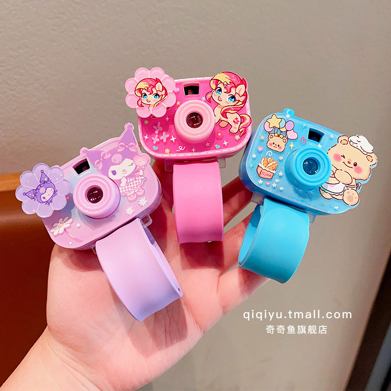 儿童啪啪圈手表投影仿真相机卡通小女孩玩具创意女童童趣发光手环,淘宝优惠券,粉丝福利购,淘宝优惠卷