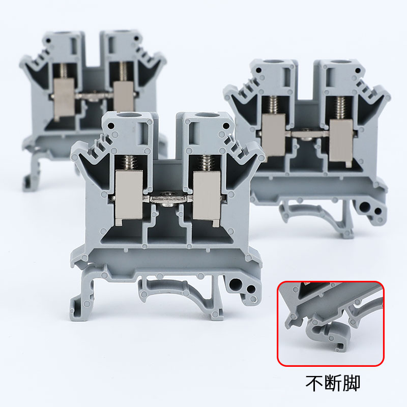 接线UK6N型排轨道通用UK-6N端子接线排端子电流6接线平方式100只 - 图2