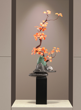 入户玄关陶瓷花瓶摆件高级感客厅旺宅工艺品创意插花家居装饰礼品