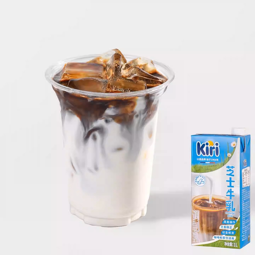 kiri凯芮芝士牛乳1L特调厚乳牛奶拿铁咖啡伴侣奶茶店烘焙专用整箱 - 图1