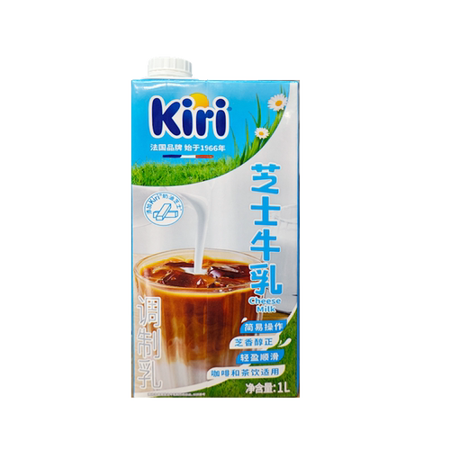 kiri凯芮芝士牛乳1L特调厚乳牛奶拿铁咖啡伴侣奶茶店烘焙专用整箱 - 图2