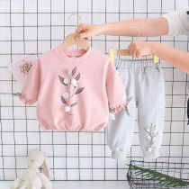 Girls autumn clothes female baby Spring and autumn suit 1-3-4-year-old baby boy spring autumn clothes 3-year-old 2-5 children foreign air